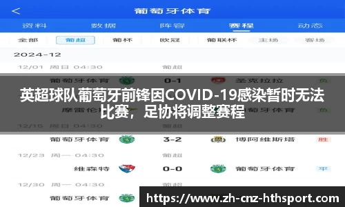 英超球队葡萄牙前锋因COVID-19感染暂时无法比赛，足协将调整赛程